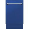 imageZLINE 18quot Tallac Series 3rd Rack Top Control Dishwasher in Blue Matte with Stainless Steel Tub 51dBa DWVBM18