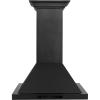 imageZLINE 24 in Convertible Vent Wall Mount Range Hood in Black Stainless Steel with Crown Molding BSKBNCRN24
