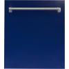 imageZLINE 24 in Top Control Dishwasher in Blue Gloss 120Volt with Stainless Steel Tub and Traditional Style Handle