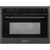 imageZLINE 24quot Builtin Convection Microwave Oven in Black Stainless Steel with Speed and Sensor Cooking