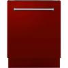 imageZLINE 24quot Tallac Series 3rd Rack Tall Tub Dishwasher in Red Gloss with Stainless Steel Tub 51dBa DWVRG24