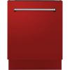 imageZLINE 24quot Tallac Series 3rd Rack Tall Tub Dishwasher in Red Matte with Stainless Steel Tub 51dBa DWVRM24