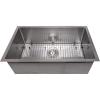 imageZLINE 30 in Meribel Undermount Single Bowl Satin Stainless Steel Kitchen Sink with Bottom Grid SRS30S