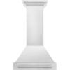 imageZLINE 30 in Satin Stainless Steel Wall Mount Range Hood with Stainless Steel Handle 8654SNX30