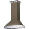 imageZLINE 30 in Shiplap Wooden Wall Range Hood with Stainless Steel Accent  Includes Motor 365YY30