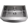 imageZLINE 30 in Zermatt Farmhouse Apron Mount Single Bowl Satin Stainless Steel Kitchen Sink with Bottom Grid SAS30S