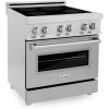 imageZLINE 30quot 40 cu ft Induction Range with Induction Stove and Electric Oven in DuraSnow Stainless Steel