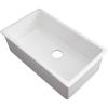 imageZLINE 30quot Rome Dual Mount Single Bowl Fireclay Kitchen Sink with Bottom Grid in White Matte FRC5124WM30