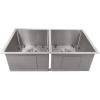 imageZLINE 33 in Anton Undermount Double Bowl Stainless Steel Kitchen Sink with Bottom Grid SR50D33