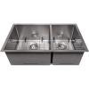 imageZLINE 33 in Chamonix Undermount Double Bowl Satin Stainless Steel Kitchen Sink with Bottom Grid SR60D33S