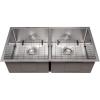 imageZLINE 36 in Anton Undermount Double Bowl Satin Stainless Steel Kitchen Sink with Bottom Grid SR50D36S