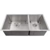 imageZLINE 36 in Chamonix Undermount Double Bowl Stainless Steel Kitchen Sink with Bottom Grid SR60D36