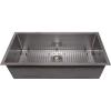 imageZLINE 36 in Meribel Undermount Single Bowl Satin Stainless Steel Kitchen Sink with Bottom Grid SRS36S