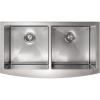 imageZLINE 36 in Niseko Farmhouse Apron Mount Double Bowl Satin Stainless Steel Kitchen Sink with Bottom Grid SA50D36S