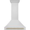 imageZLINE 36quot Autograph Edition Stainless Steel Range Hood with Stainless Steel Shell and Champagne Bronze Handle 8654STZ36CB
