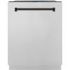 imageZLINE Autograph Edition 24quot 3rd Rack Top Control Tall Tub Dishwasher in Stainless Steel with Matte Black Handle 51dBa DWMTZ30424MB