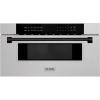 imageZLINE Autograph Edition 30 in 12 cu ft BuiltIn Microwave Drawer in Satin Stainless Steel with Matte Black Accents MWDZ30SSMB