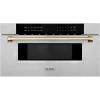imageZLINE Autograph Edition 30quot 12 cu ft BuiltIn Microwave Drawer in Stainless Steel with Gold Accents