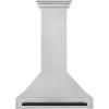 imageZLINE Autograph Edition 36 in Satin Stainless Steel Wall Mount Range Hood with Matte Black Handle 8654SNZ36MB
