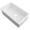 imageZLINE Rome 30quot White Single Bowl Fireclay Dual Mount Sink w Bottom Grid