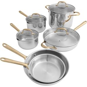 imageZLINE 10Piece NonToxic Stainless Steel Cookware Set CWSETLST10