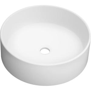 imageZLINE 16quot Siena Round Vessel Bath Sink in White Matte SKQVRWM16