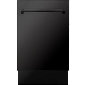 imageZLINE 18quot Tallac Series 3rd Rack Top Control Dishwasher in Black Stainless Steel with Stainless Steel Tub 51dBa DWVBS18