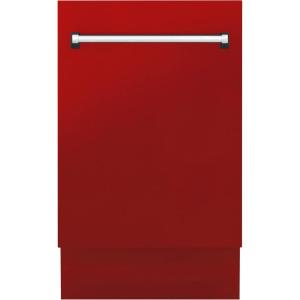 imageZLINE 18quot Tallac Series 3rd Rack Top Control Dishwasher in Red Matte with Stainless Steel Tub 51dBa DWVRM18