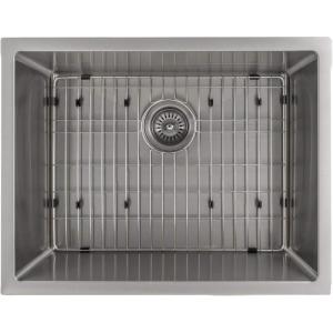 imageZLINE 23 in Meribel Undermount Single Bowl Stainless Steel Kitchen Sink with Bottom Grid SRS23