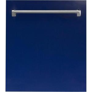 imageZLINE 24 in Top Control Dishwasher in Blue Gloss 120Volt with Stainless Steel Tub and Traditional Style Handle