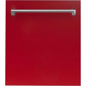 imageZLINE 24 in Top Control Dishwasher in Red Gloss 120Volt with Stainless Steel Tub and Traditional Style Handle