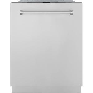 imageZLINE 24quot Monument Series 3rd Rack Top Touch Control Dishwasher in Stainless Steel with Stainless Steel Tub DWMT30424