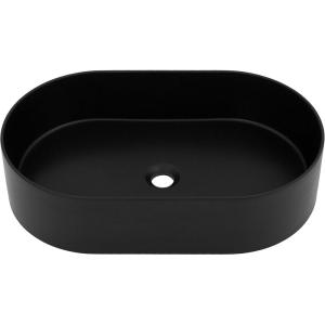 imageZLINE 24quot Siena Oval Vessel Bath Sink in Matte Black SKQVOMB24