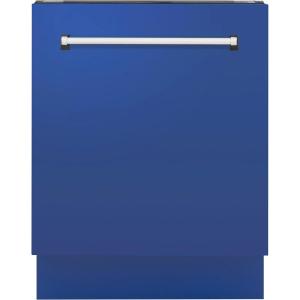 imageZLINE 24quot Tallac Series 3rd Rack Tall Tub Dishwasher in Blue Matte with Stainless Steel Tub 51dBa DWVBM24