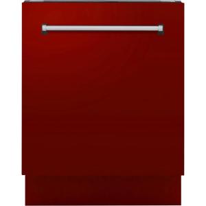 imageZLINE 24quot Tallac Series 3rd Rack Tall Tub Dishwasher in Red Gloss with Stainless Steel Tub 51dBa DWVRG24