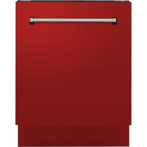 imageZLINE 24quot Tallac Series 3rd Rack Tall Tub Dishwasher in Red Matte with Stainless Steel Tub 51dBa DWVRM24