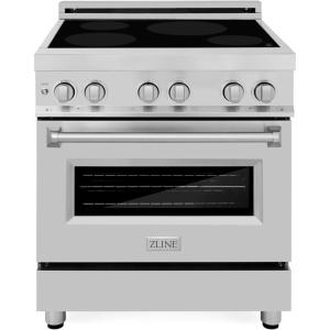 imageZLINE 30 in 40 cu ft Legacy Induction Range with 4 Element Cooktop and Electric Convection Oven in Stainless Steel RAIND30