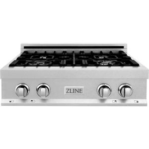 imageZLINE 30 in Legacy Gas Rangetop with 4 Burners and Porcelain Cooktop in Satin Stainless Steel RTS30