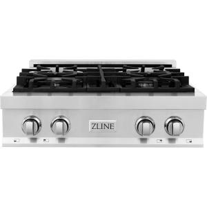 imageZLINE 30 in Legacy Gas Rangetop with 4 Burners and Porcelain Cooktop in Stainless Steel RT30