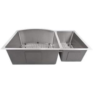 imageZLINE 33 in Cortina Undermount Double Bowl Kitchen Sink with Bottom Grid SC70D