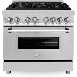 imageZLINE 36 in 46 cu ft Legacy Dual Fuel Range with 6 Burner Gas Cooktop and Electric Convection Oven in Stainless Steel RA36