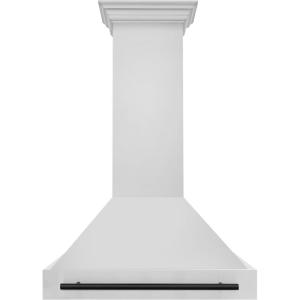 imageZLINE 36quot Autograph Edition Stainless Steel Range Hood with Stainless Steel Shell and Matte Black Handle 8654STZ36MB