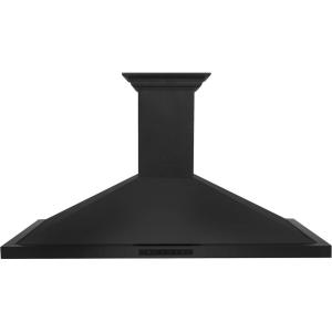 imageZLINE 48 in Wall Mount Range Hood in Black Stainless Steel with Builtin CrownSound Bluetooth Speakers BSKBNCRNBT48