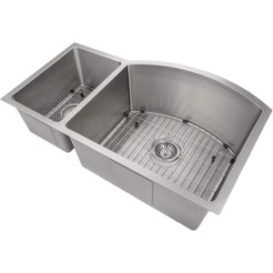 imageZLINE Aspen 33 Inch Undermount Double Bowl Sink in Snow Stainless Steel SC30D33S
