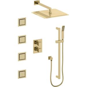 imageZLINE Autograph Edition Crystal Bay Thermostatic Shower System with Body Jets in Polished Gold CBYSHST3PG