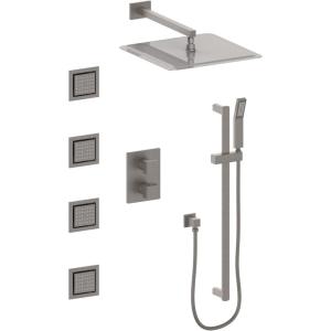 imageZLINE Crystal Bay Thermostatic Shower System with Body Jets in Brushed Nickel CBYSHST3BN