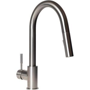 imageZLine GEMKFBN Gemini Pull Down Kitchen Faucet Brushed Nickel High Arc Spout PVD Technology Powerful Spray Options 360Degree Swivel Technology Lockin Design