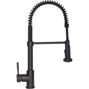 imageZline APLKFMB Apollo Pull Down Spring Kitchen Faucet Matte Black PVD Technology 360Degree Swivel 18 gallonminute Flow Rate HighPressure Anti Splash Single Handle