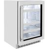 imageZ Line Kitchen and Bath ZLINE 24 in Touchstone 151 Can Beverage Fridge With Stainless Steel Glass Door RBSOGS24