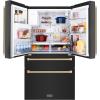imageZ Line Kitchen and Bath ZLINE Autograph 36 in Black Steel CounterDepth Refrigerator wBronze Handles RFMZW36BSCB